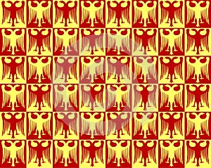 Seamless double headed eagle background - cdr format