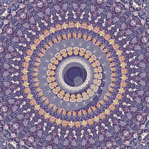 Seamless background from a mandala. Background for decoration. Multicolored round pattern.