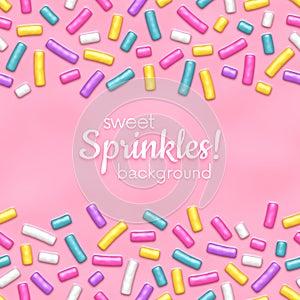 Seamless background with many decorative sprinkles