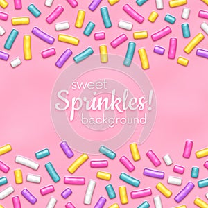 Seamless background with many decorative sprinkles photo