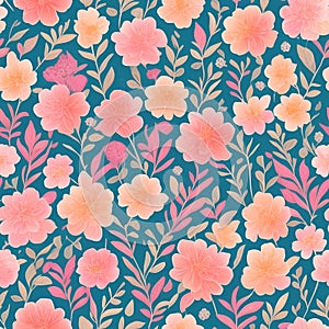 seamless background -nature flower- watercolor- hand painted illustration- seamless pattern. paper, cover, fabric, interior