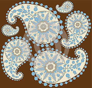 Seamless background from a paisley ornament, fashi