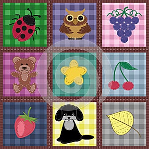 seamless background with patchwork