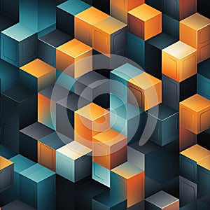 Seamless background pattern. Abstract geometric pattern. Generative AI