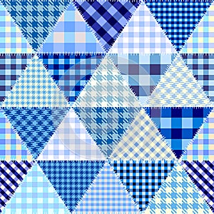 Patchwork textile pattern. Seamless quilting design background.