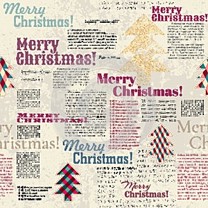 Christmas pattern. Seamless vector design background.