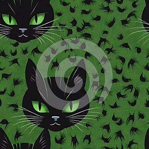 Seamless background cat. Seamless pattern connecting horizontally and vertically. Seamless styling of both