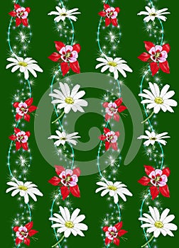 Seamless background or pattern of graphic elements and colors.