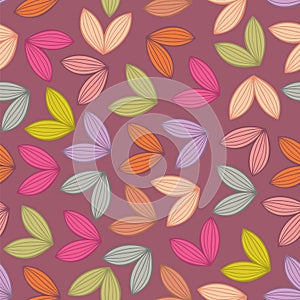 Seamless background pattern with leaf