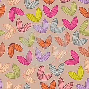 Seamless background pattern with leaf