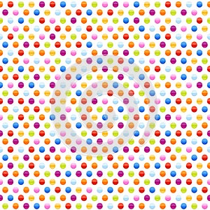 Seamless background pattern with multicolored dots