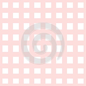 Seamless background pattern with pink cell and lines, grid checkered on white