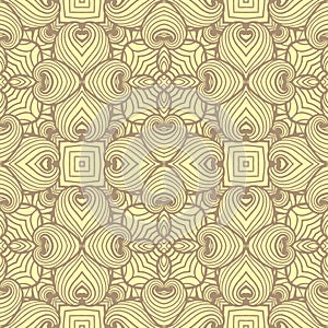 Sea shell seamless pattern background in desert brown tone