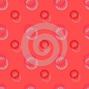 Seamless background pattern with various colored circles.