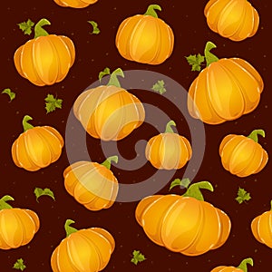 Seamless Background with Pumpkins for Thanksgiving day or Halloween