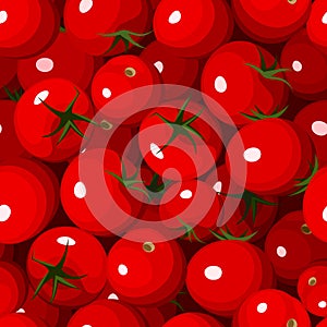 Seamless background with red tomatoes.