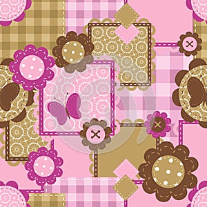 seamless background with scrapbook obj