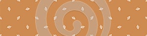 Seamless background simple forest leaf gender neutral baby border pattern. Simple whimsical minimal earthy 2 tone color