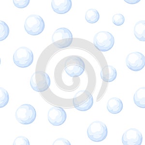 Seamless background with snowballs. Vector illustration. photo