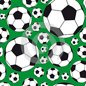 Seamless Background with soccer balls.