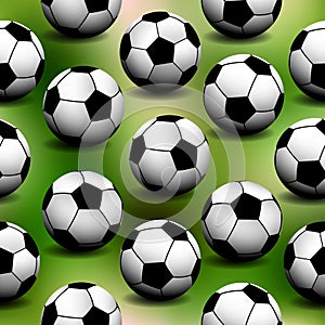 Seamless Background with soccer balls.