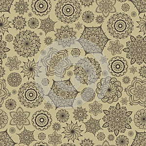 Seamless background in the style of Indian. Arabic  Pattern..