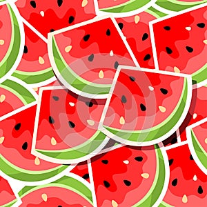 Seamless background with watermelon photo