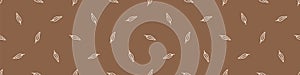 Seamless background willow forest leaf gender neutral baby border pattern. Simple whimsical minimal earthy 2 tone color