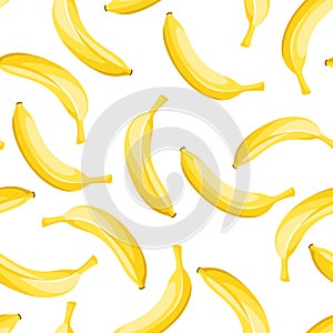 vector seamless background with yellow bananas. photo