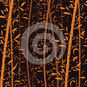 Seamless bamboo pattern background. Bamboo forest wallpaper