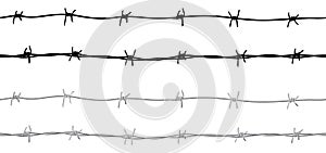Seamless barbed wire border