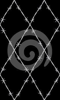 Seamless barbed wire pattern
