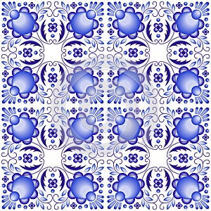 Seamless baroque floral pattern