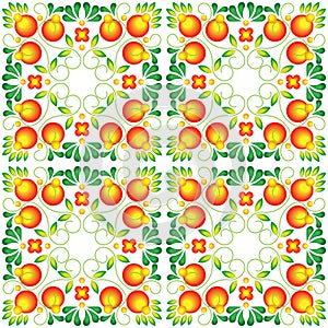 Seamless baroque floral pattern