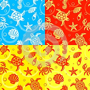 Seamless Beach Vector Pattern