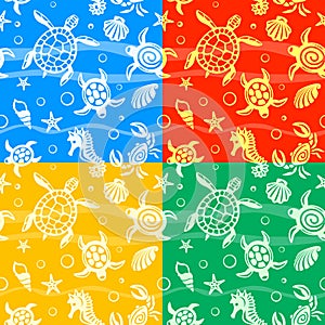 Seamless Beach Vector Pattern