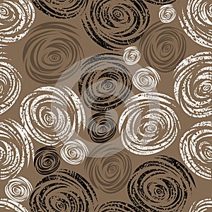 Seamless beige grunge rose pattern