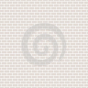 Seamless beige and white brick wall pattern, geometric vector background