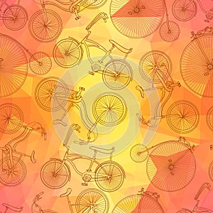 Seamless bicycle background