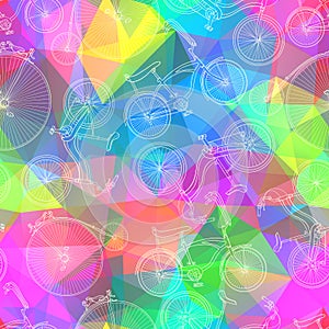 Seamless bicycle background