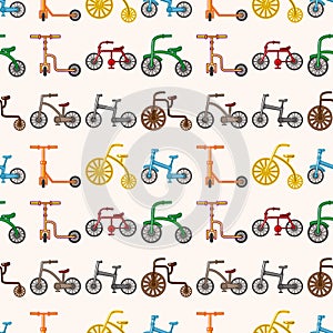 Seamless bicycle pattern photo