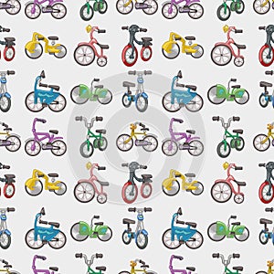 Seamless bicycle pattern photo