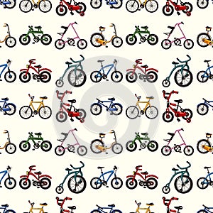 Seamless bicycle pattern photo
