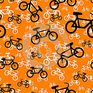 Seamless bicycle pattern