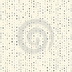 Seamless Binary Code Background. Vector Regular Numbers Texture