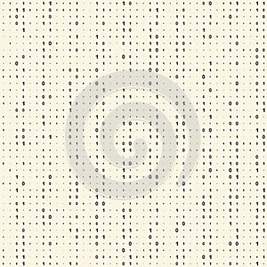 Seamless Binary Code Background. Vector Regular Numbers Texture