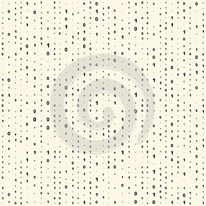 Seamless Binary Code Background. Vector Regular Numbers Texture