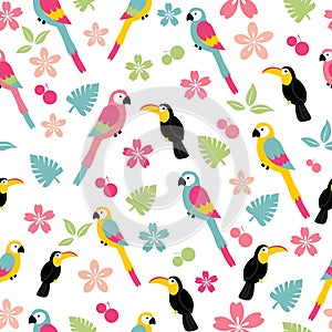 Seamless bird pattern