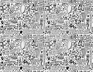 Seamless birthday element pattern