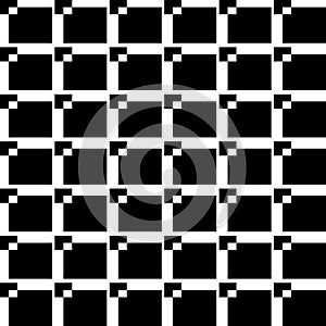 Seamless Black Boxes Pattern Repeated Design On White Background